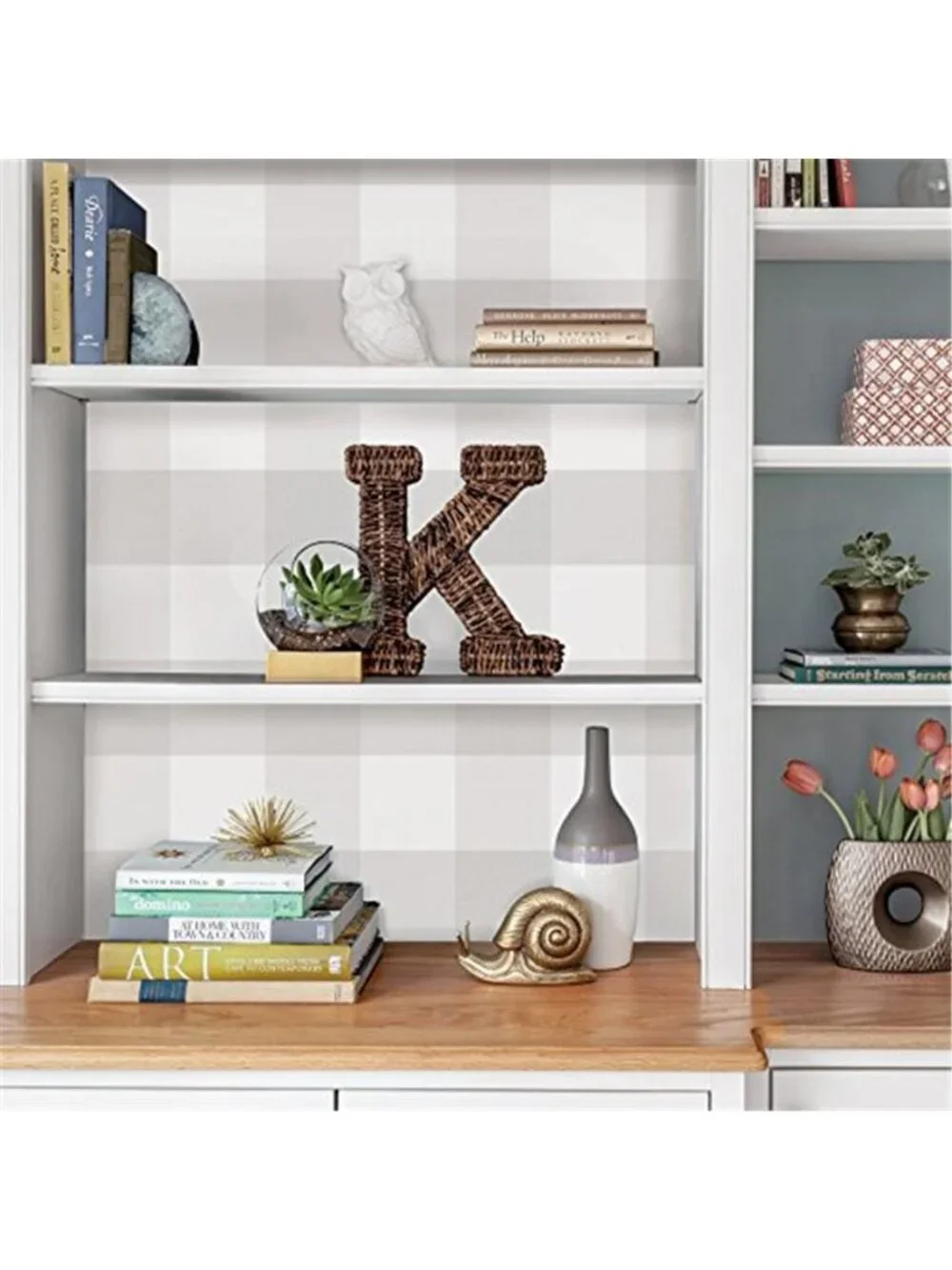 Gray Peel Stick Wallpaper Farmhouse Removable Vinyl Wall Paper Home Decor DIY